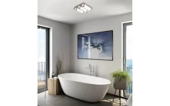 Badrumslampor Tak<Eglo Tolorico Plafond 35cm LED 4000K 22W Krom IP44