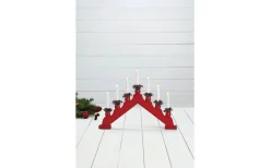 Tomas Adventsljusstake 33cm Röd