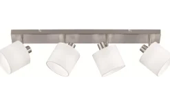 Avlånga Takspotlights|Takspot Med Minst 4 Lampor<Reality Tommy Spotlight 4-delad E14 borstad stål/vit