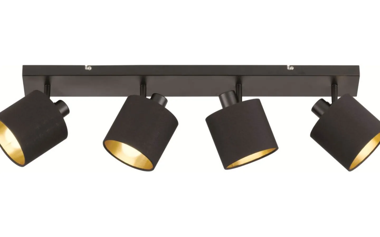 Reality Tommy Spotlight 4-delad E14 matt svart/guld* Avlånga Takspotlights|Takspot Med Minst 4 Lampor