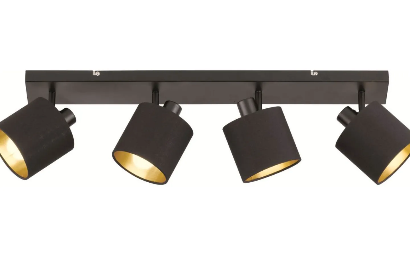 Reality Tommy Spotlight 4-delad E14 matt svart/guld* Avlånga Takspotlights|Takspot Med Minst 4 Lampor