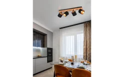 Tommy Spotlight 4-delad E14 trä/matt svart