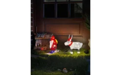 Julpynt Utomhus<Konstsmide Tomte med Ren i Akryl IP44