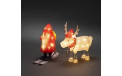 Julpynt Utomhus<Konstsmide Tomte med Ren i Akryl IP44