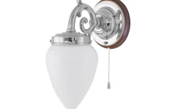 Topelius - Förnicklad / Brytare / Brunt fäste