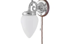 Topelius - Förnicklad / Brytare / Brunt fäste