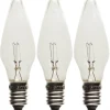 E10 Jullampor|E10 Jullampor<Konstsmide Topplampa 5-arm E10 55V 3W 3-Pack