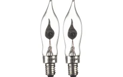 E10 Jullampor|E10 Jullampor<Konstsmide Topplampa E10 230V 1,5W Flicker Flame 2-Pack