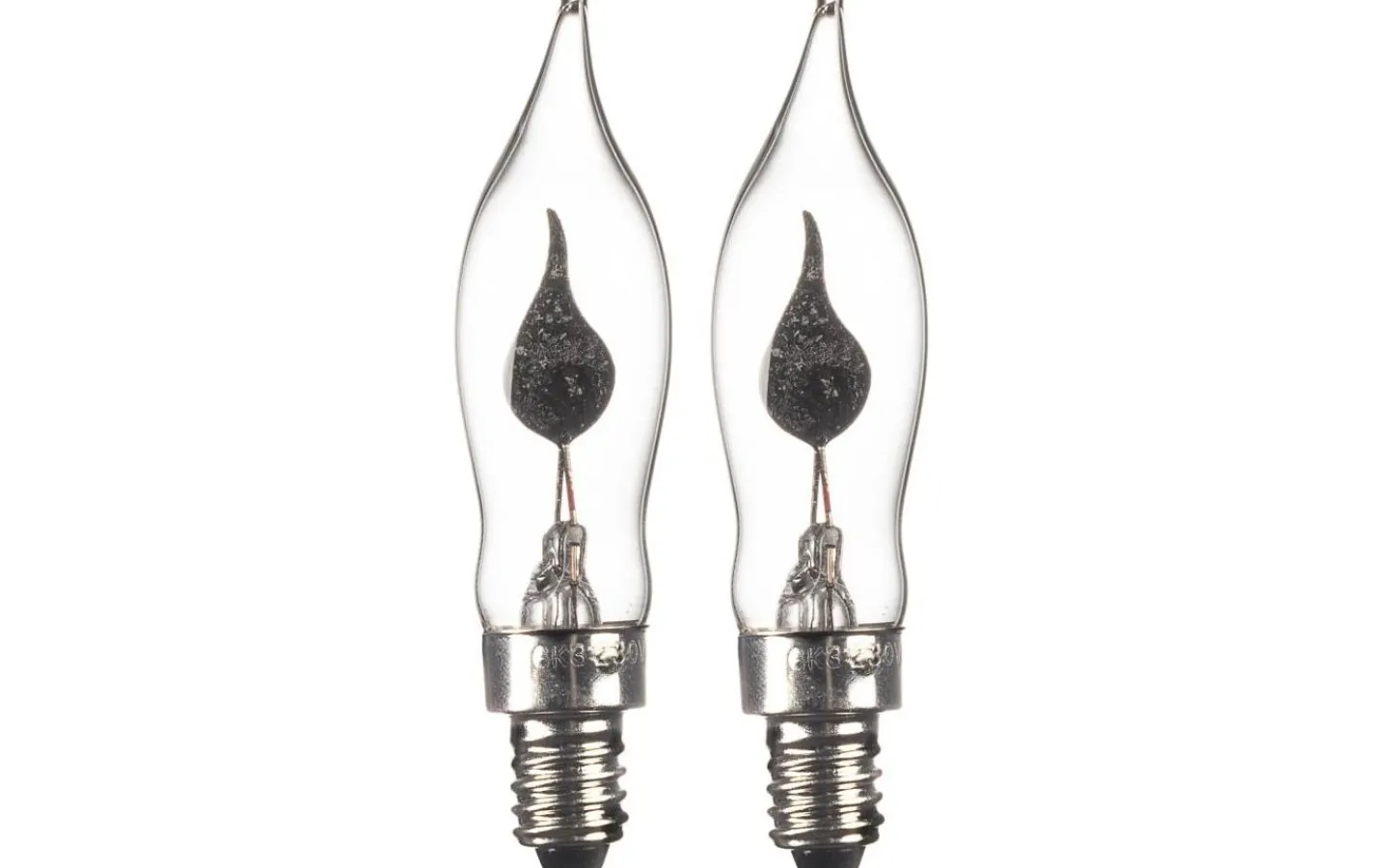 E10 Jullampor|E10 Jullampor<Konstsmide Topplampa E10 230V 1,5W Flicker Flame 2-Pack