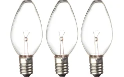 E10 Jullampor|E10 Jullampor<Konstsmide Topplampa E10 3V 1W Klar 3-Pack