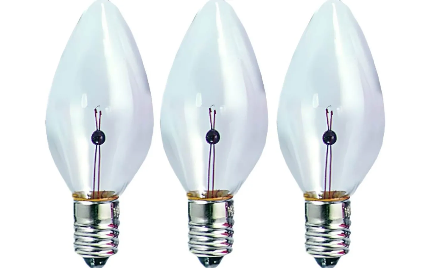 Konstsmide Topplampa E10 3V 0,5W 3-Pack* E10 Jullampor|E10 Jullampor