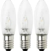 E10 Led Jullampor|E10 Led Jullampor<Konstsmide Topplampa LED E10 6V DC 0,2W 3-Pack