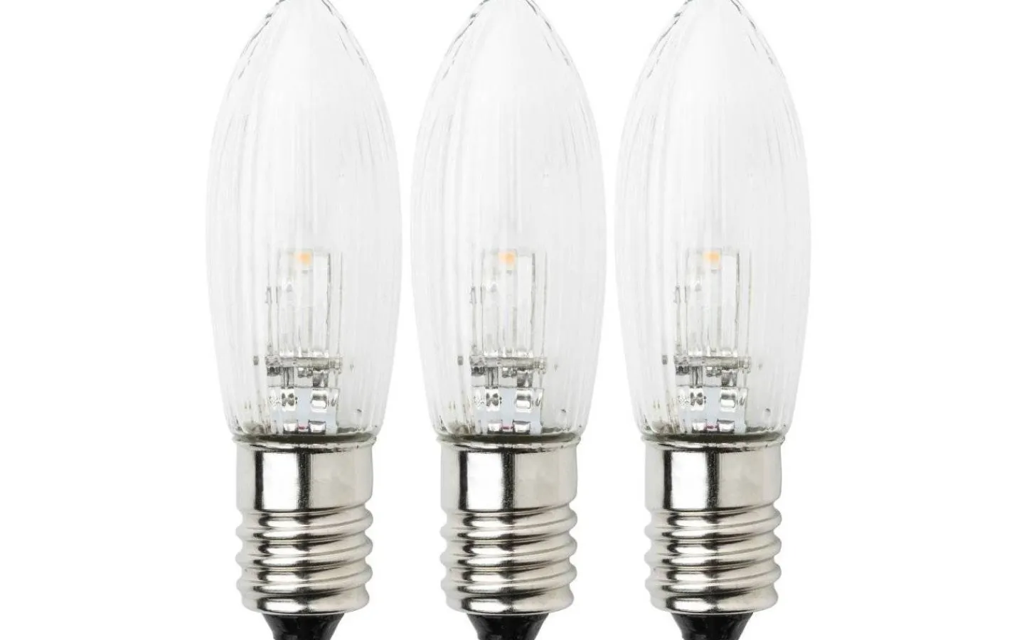 Konstsmide Topplampa Luciakrona, Tärnljus E10 LED 1,5V 0,06W 3-Pack* E10 Led Jullampor|E10 Led Jullampor