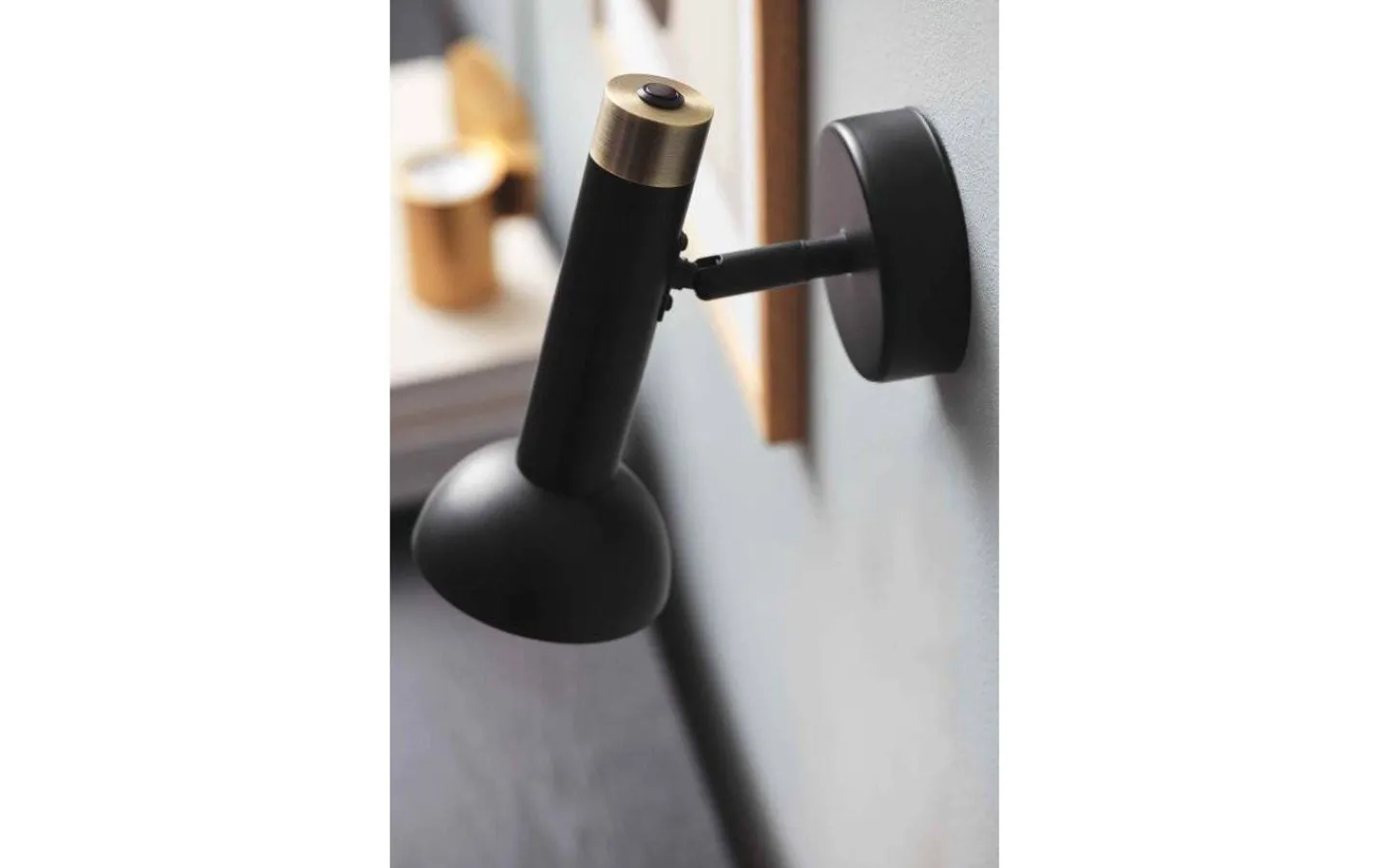 Halo Design Torch Vägglampa Svart/Mässing* Läslampor