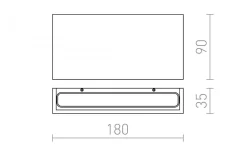 Upp & Nedljus Lampor|Vägglampor Utomhus<Rendl Torino Vägglampa LED 2x5W 3000K Svart IP54