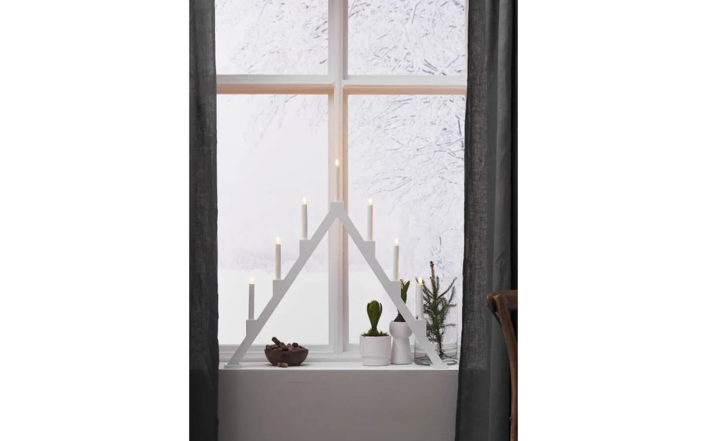 Visa Alla Adventsljusstakar|Adventsljusstakar 61-120 Cm<Star Trading Torpa Adventsljusstake 71cm Vit