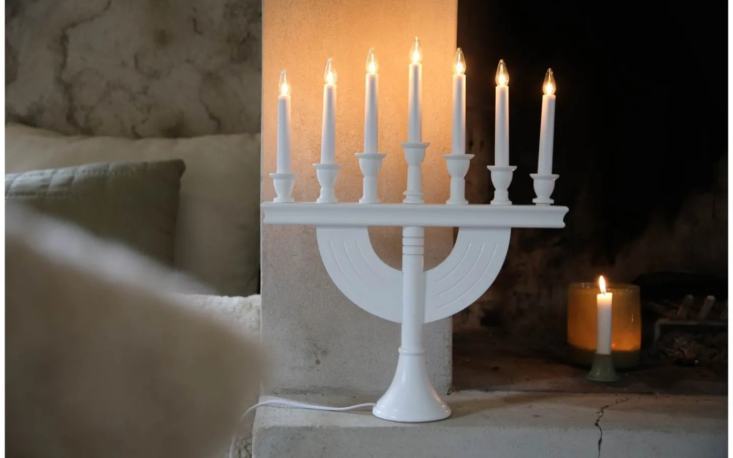 Markslojd Torpa Adventsljusstake 7L 53cm Vit* Visa Alla Adventsljusstakar|Adventsljusstakar 31-60 Cm