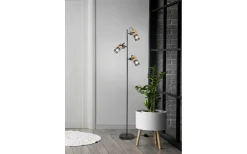 Trio Lighting Tosh Golvlampa E14 mattsvart* Golvläslampor