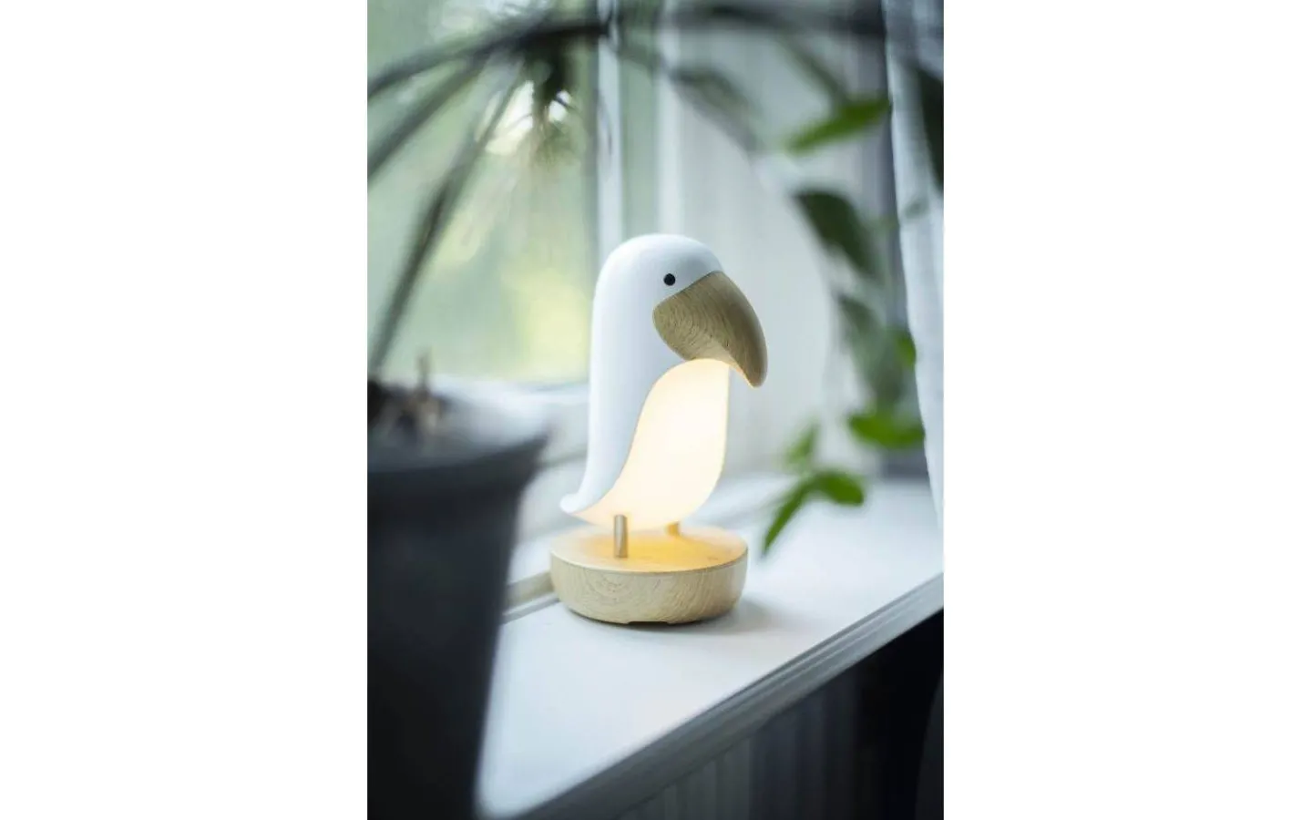 Star Trading Toucan Bird Uppladdningsbar Nattlampa 20cm Vit* Nattlampor
