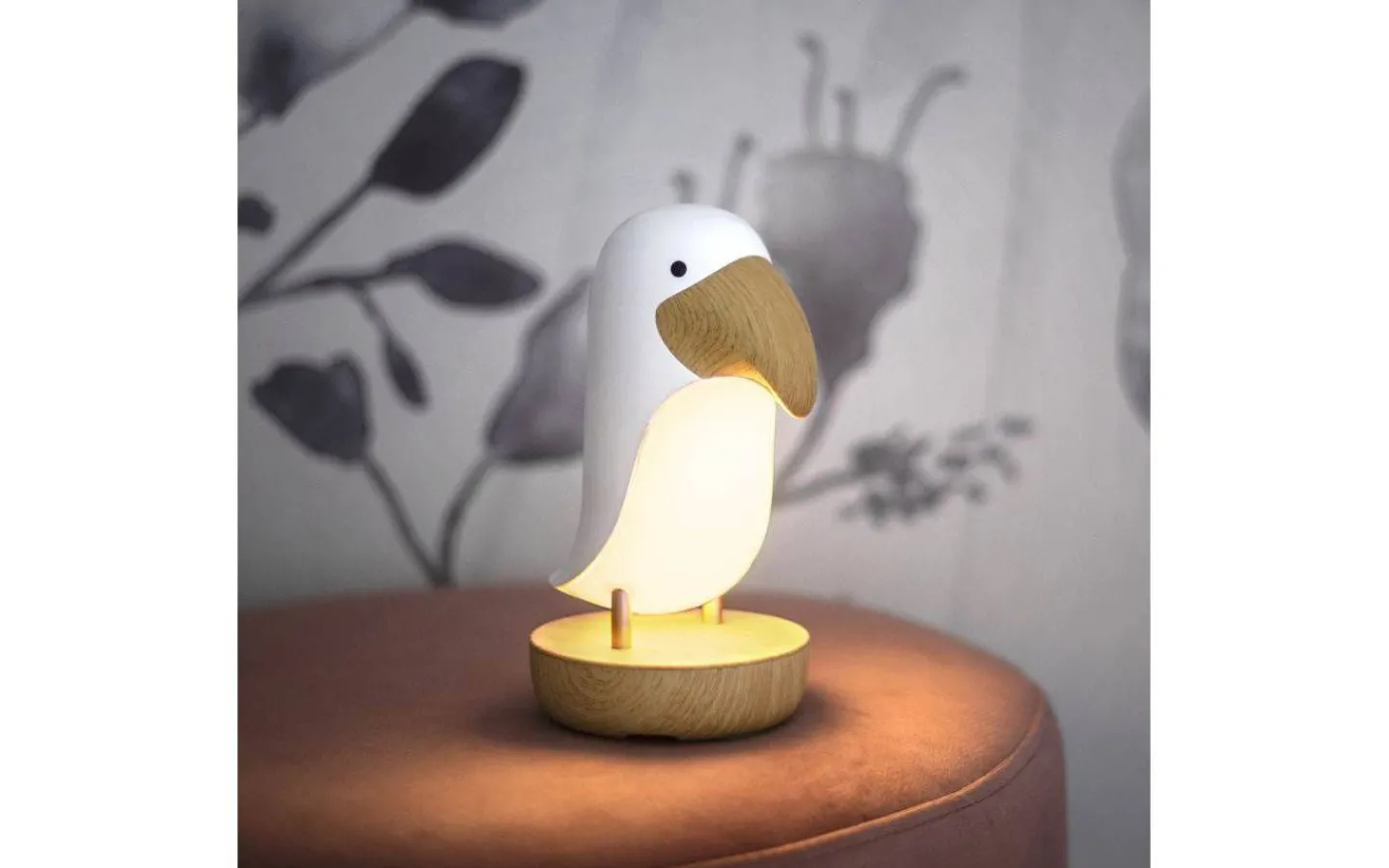 Star Trading Toucan Bird Uppladdningsbar Nattlampa 20cm Vit* Nattlampor