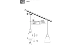 Aneta Trackline Mood Pendel 12cm Vit* Skensystem