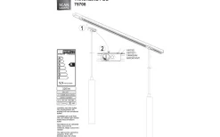 Aneta Trackline Peg Pendel 4cm LED 5W 3000K Svart* Skensystem