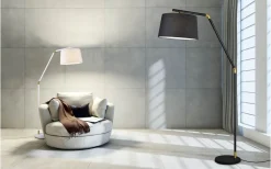 Trio Lighting Tracy Golvlampa E27 mattsvart* Golvläslampor