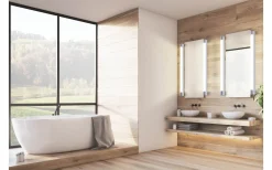 Badrumslampor Vägg<Eglo Tragacete Vägglampa 90cm LED 4000K 8/16W Krom IP44