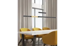 Trio Lighting Trajan Takpendel LED mattsvart/mattmässing* Avlånga Taklampor