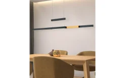 Trio Lighting Trajan Takpendel LED mattsvart/mattmässing* Avlånga Taklampor