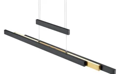 Trio Lighting Trajan Takpendel LED mattsvart/mattmässing* Avlånga Taklampor