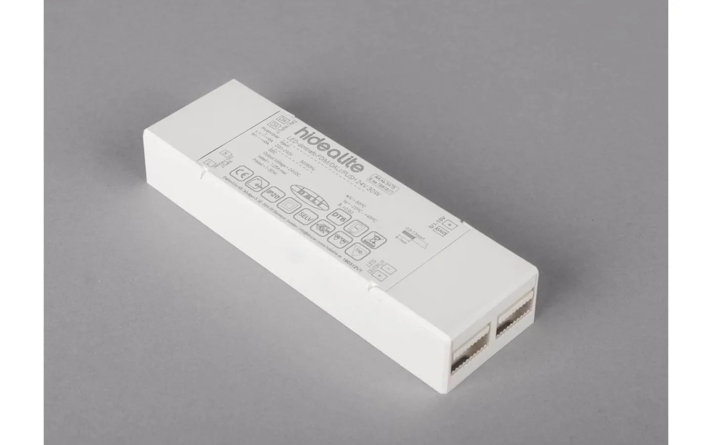 Transformatorer (Konstantspänning V)|Minispotlights & Ledpuckar<Hidealite Transformator 24V DC 1-30W Dimbar