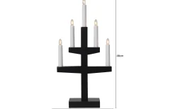 Star Trading Trapp Adventsljusstake 46cm Svart* Visa Alla Adventsljusstakar|Adventsljusstakar 31-60 Cm