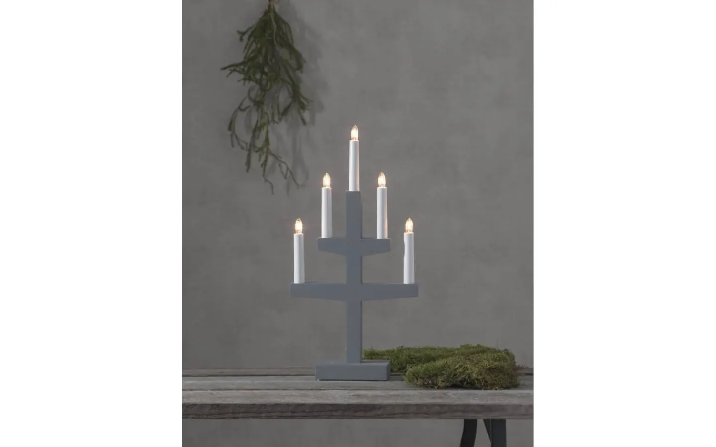 Star Trading Trapp Adventsljusstake Grå 46cm* Visa Alla Adventsljusstakar|Adventsljusstakar 31-60 Cm