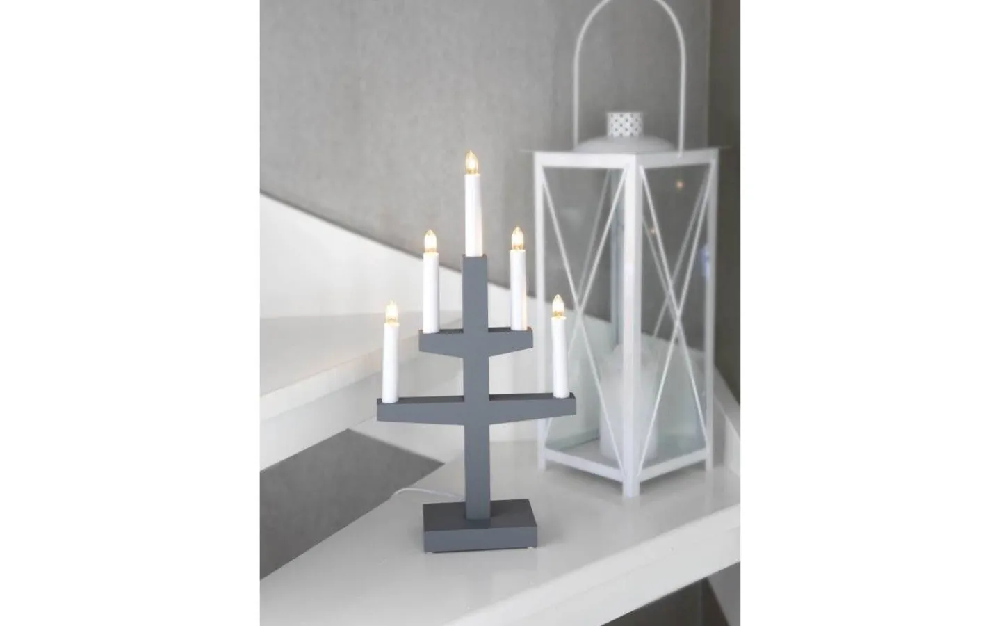 Star Trading Trapp Adventsljusstake Grå 46cm* Visa Alla Adventsljusstakar|Adventsljusstakar 31-60 Cm