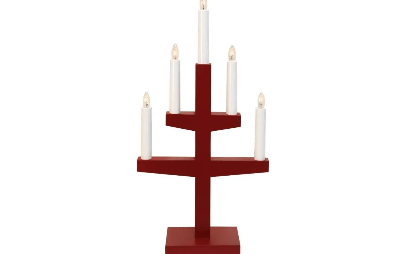 Trapp Adventsljusstake Röd 46cm