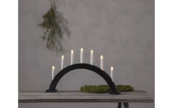 Trapp Båge Adventsljusstake Svart 34cm