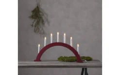 Visa Alla Adventsljusstakar|Adventsljusstakar 31-60 Cm<Star Trading Trapp Båge Adventsljusstake Röd 34cm