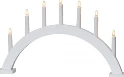 Star Trading Trapp Båge Adventsljusstake Vit 34cm* Visa Alla Adventsljusstakar|Adventsljusstakar 31-60 Cm