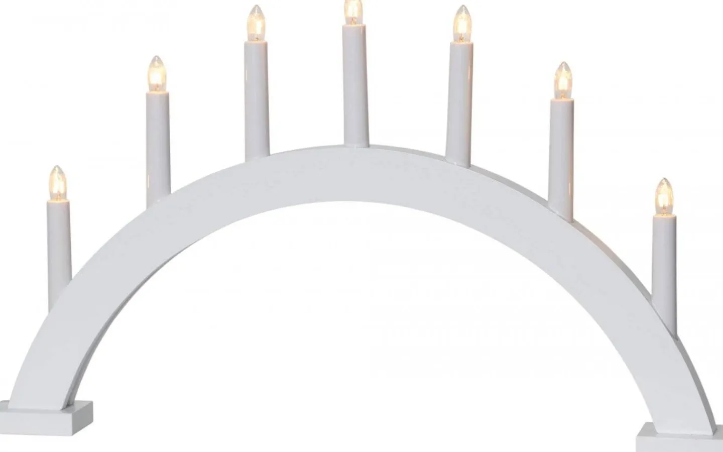 Star Trading Trapp Båge Adventsljusstake Vit 34cm* Visa Alla Adventsljusstakar|Adventsljusstakar 31-60 Cm