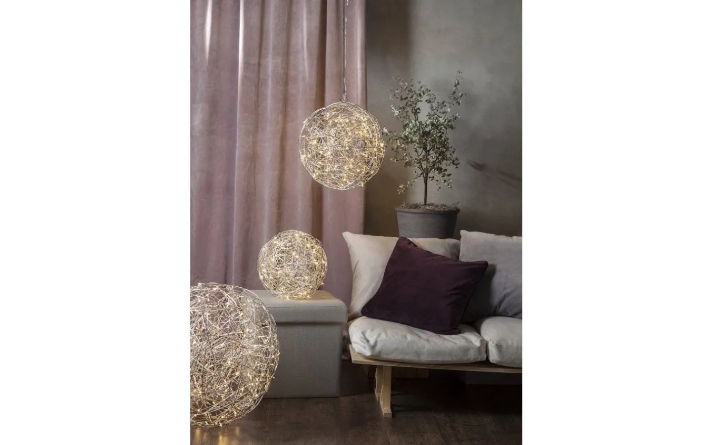 Utomhusdekorationer|Inomhusdekorationer 230V<Star Trading Trassel Dekorationsklot 37,5cm