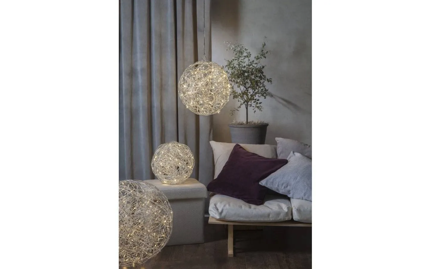 Utomhusdekorationer|Inomhusdekorationer 230V<Star Trading Trassel Dekorationsklot 37,5cm