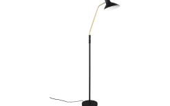 Golvläslampor<Trio Lighting Traveller Golvlampa E27 mattsvart/mattmässing
