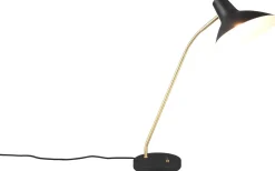 Skrivbordslampor<Trio Lighting Traveller Skrivbordslampa E27 mattsvart/mattmässing