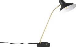 Skrivbordslampor<Trio Lighting Traveller Skrivbordslampa E27 mattsvart/mattmässing