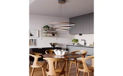 Stora Taklampor Ø70-150 Cm<By Rydens Trione Taklampa LED 80cm Valnöt