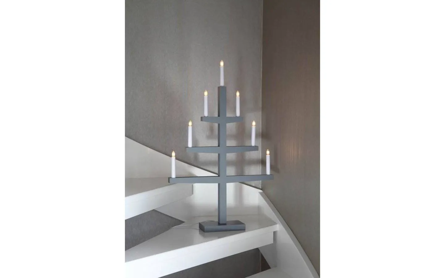 Star Trading Tripp Adventsljusstake Grå 77cm* Visa Alla Adventsljusstakar|Adventsljusstakar 61-120 Cm