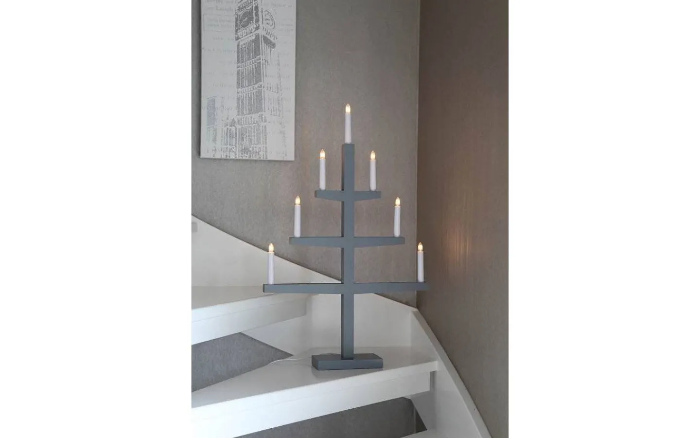 Star Trading Tripp Adventsljusstake Grå 77cm* Visa Alla Adventsljusstakar|Adventsljusstakar 61-120 Cm