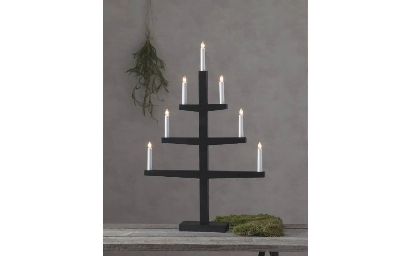 Tripp Adventsljusstake Svart 77cm