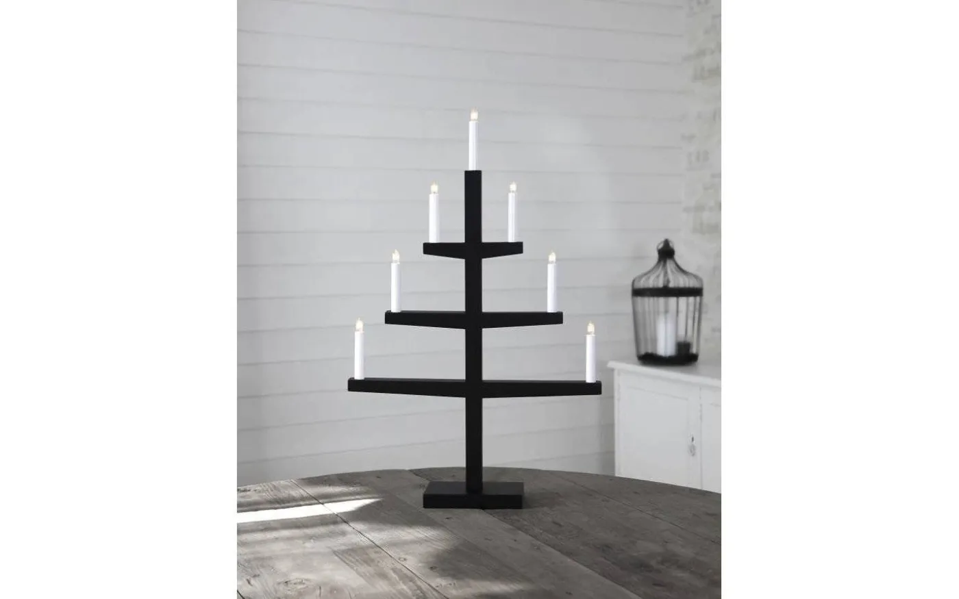 Tripp Adventsljusstake Svart 77cm